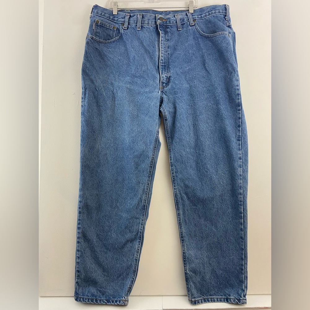 Carhartt Mens Light Wash Relaxed Fit Blue Denim Jeans Sz 40x27 (sku363)